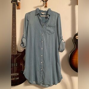 Denim Beach Lunch Lounge Dress, Size XS